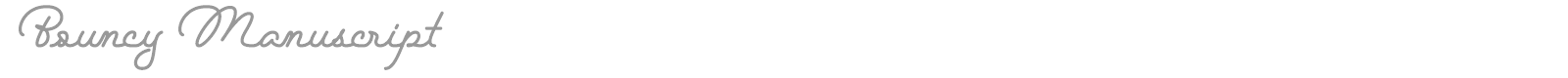 Bouncy Manuscript font preview